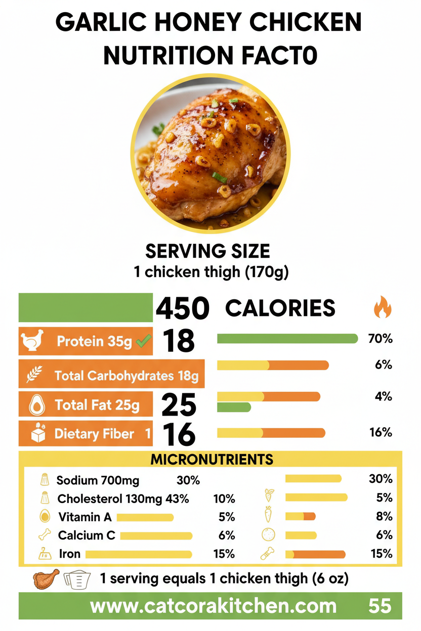 Garlic Honey Chicken nutritional information