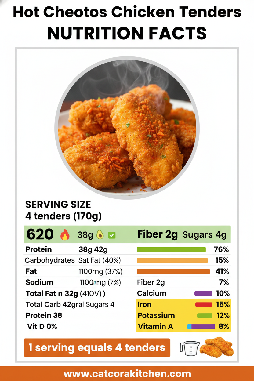 Hot Cheetos Chicken Tenders nutritional information