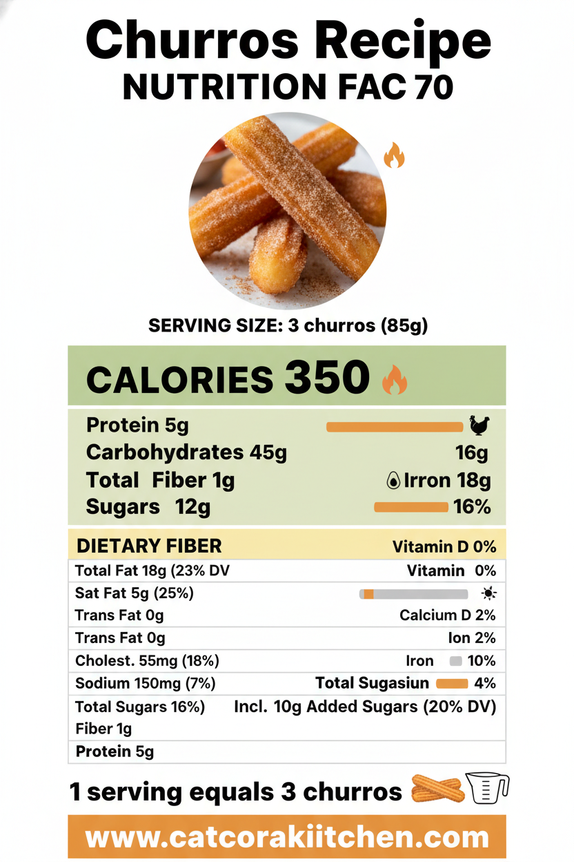 Churros Recipe nutritional information