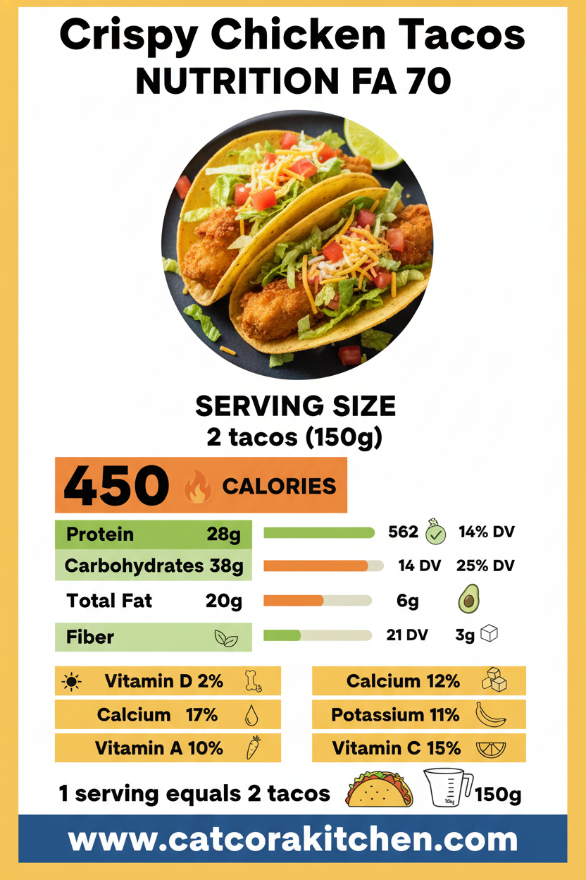 Crispy Chicken Tacos nutritional information