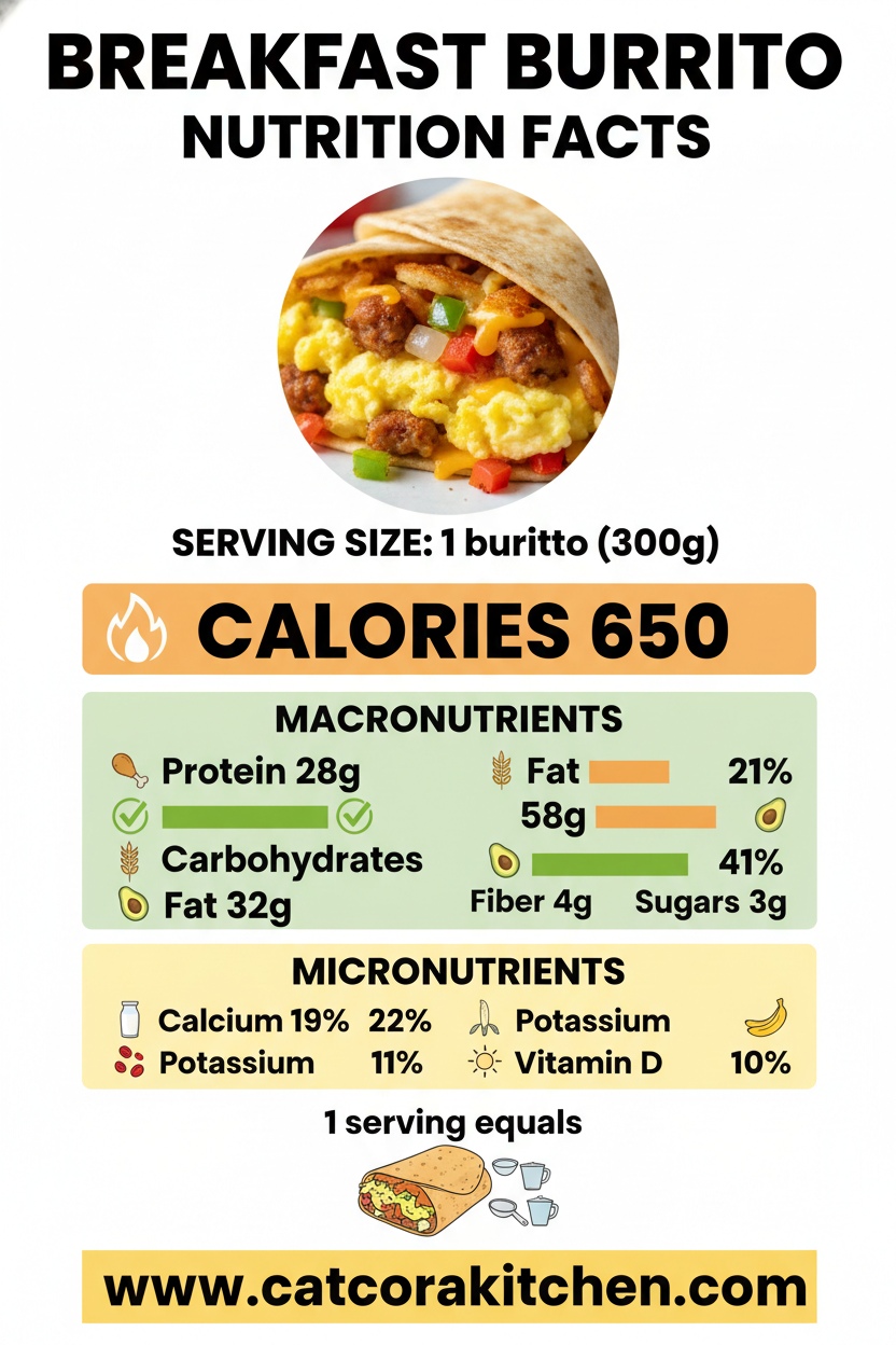 Breakfast Burrito nutritional information