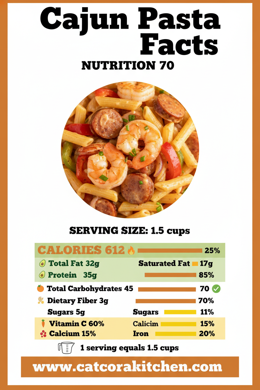 Cajun Pasta nutritional information