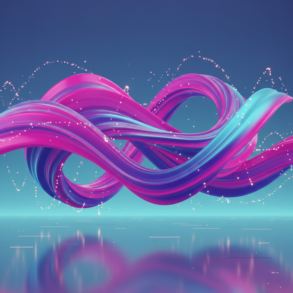 AI animated motion graphics with flowing liquid gradients