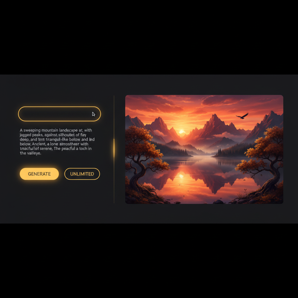 Nano Banana Pro Free Unlimited workflow — prompt on the left, 4K output on the right, unlimited generations