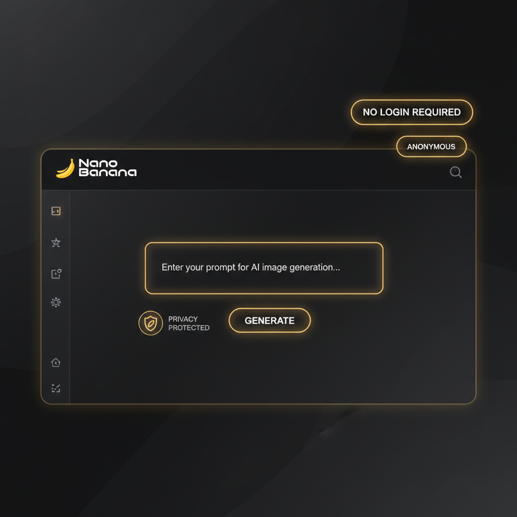 Nano Banana without login homepage — anonymous AI image generator with no account required