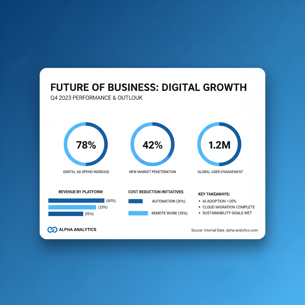 AI business graphics generator — LinkedIn social media business graphic with statistics