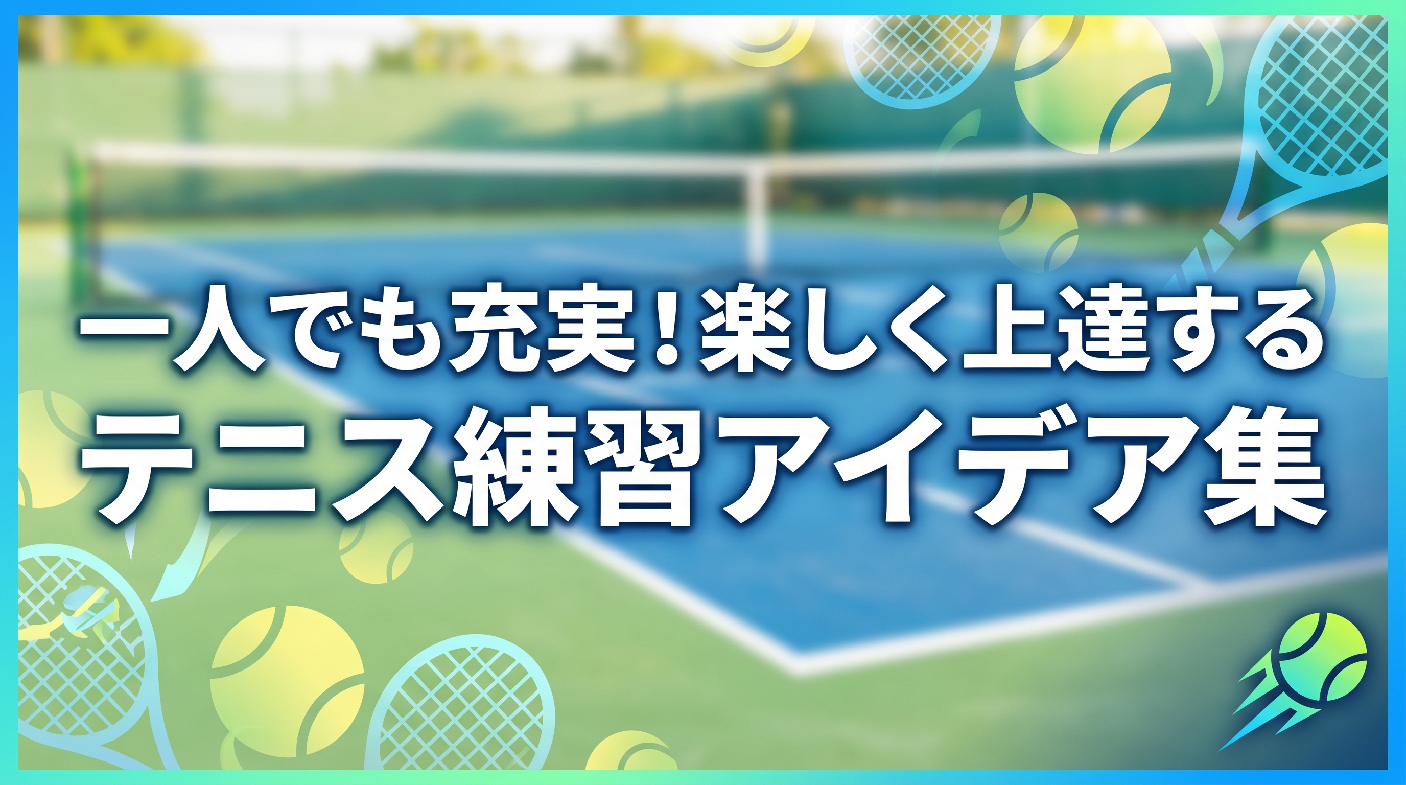 一人でも楽しい！テニス練習法で上達を目指す方法