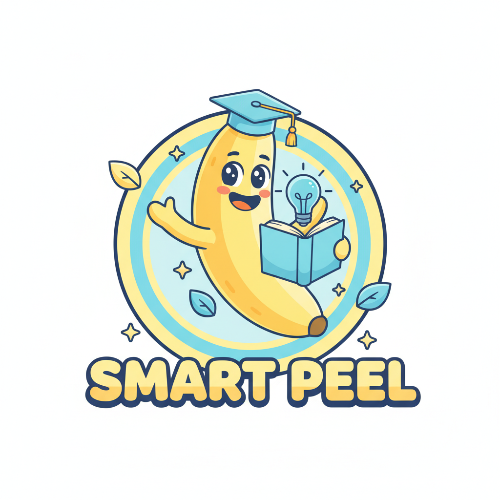 Nano Banana logo generator cute mascot — smiling cartoon banana character with rounded bubble typography in pastel yellow