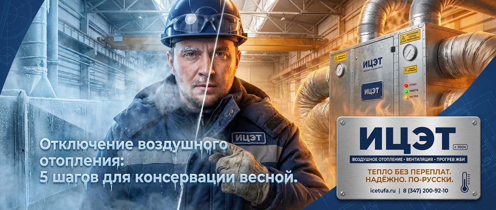 ИЦЭТ — промышленное воздушное отопление, вентиляция, прогрев ЖБИ