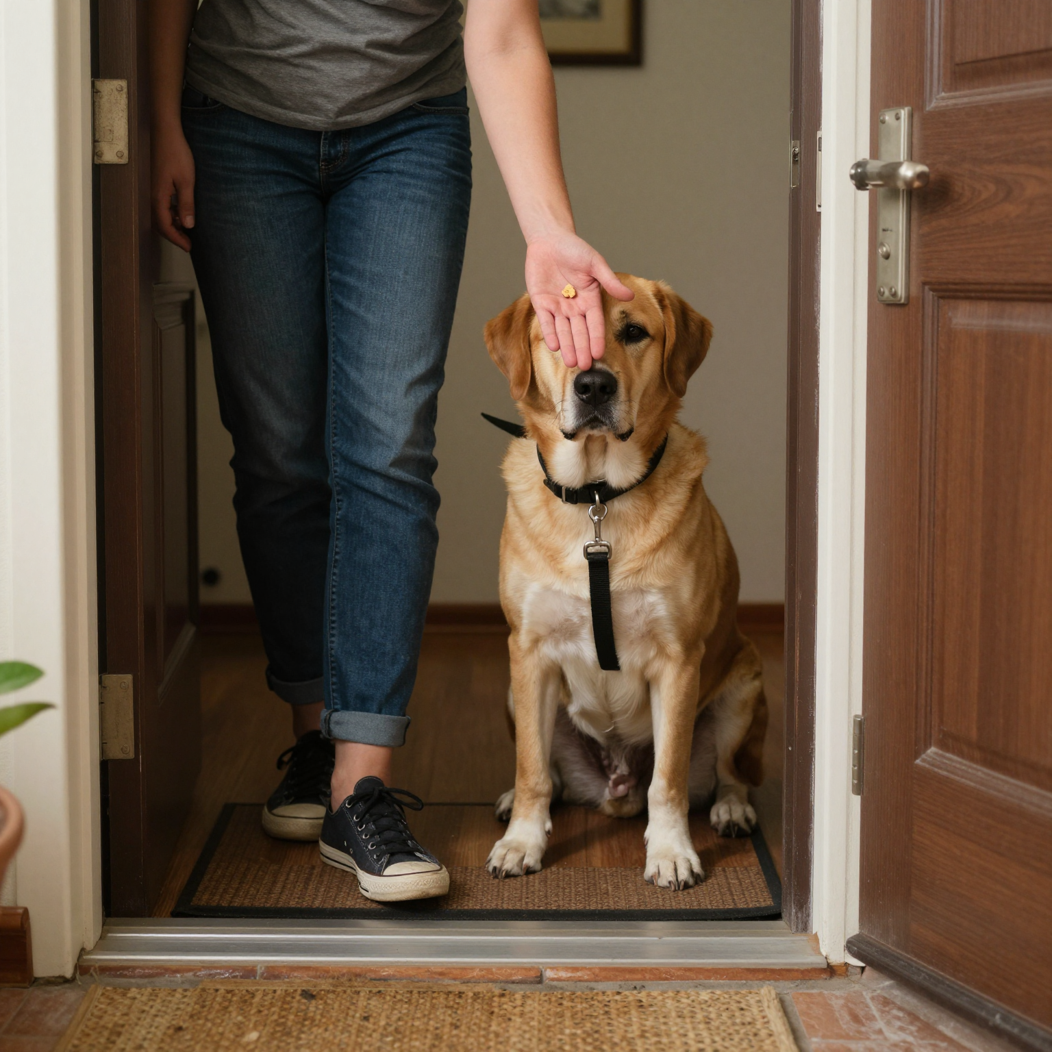 8. Teach “Wait at the Door” (Safety Training)