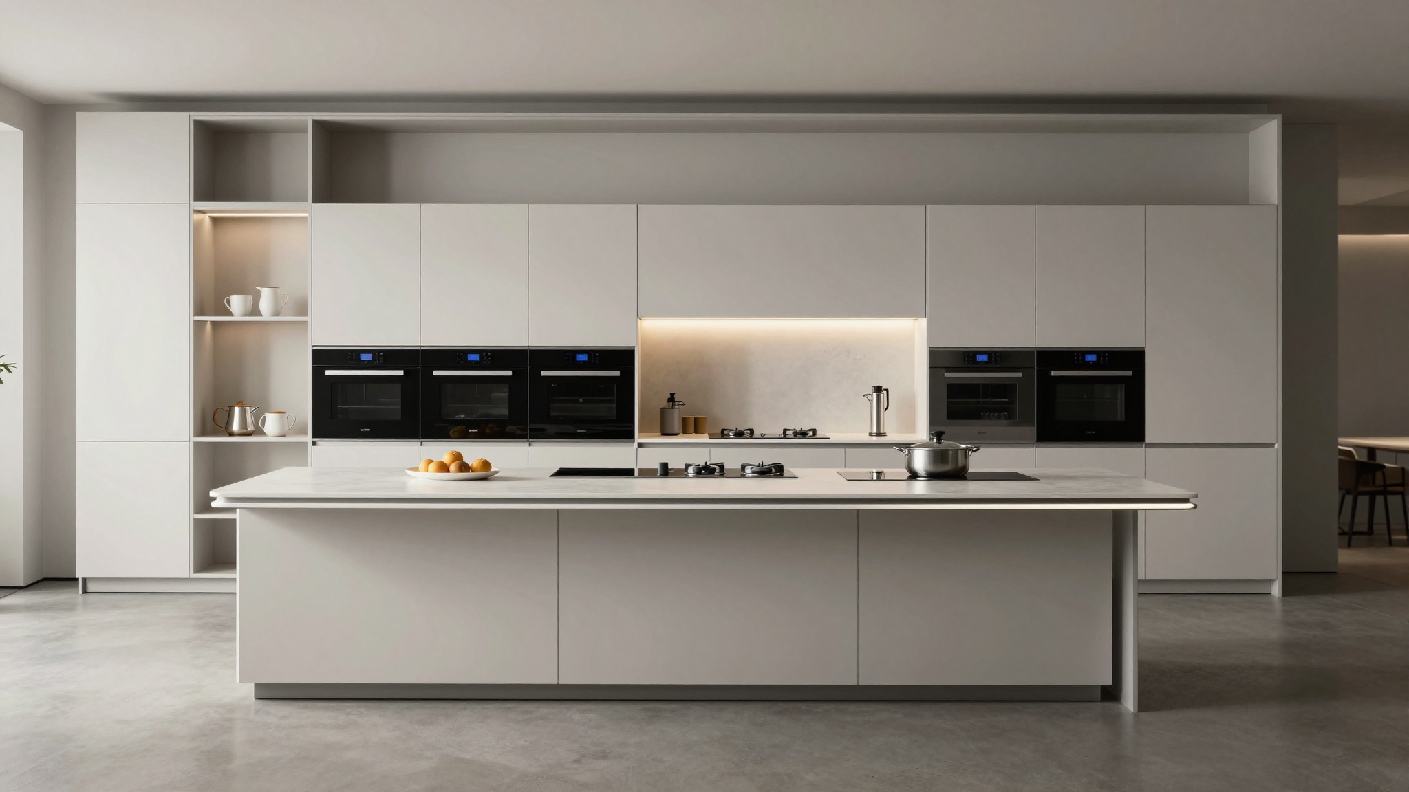 미래형 스마트 키친, 공간 효율 극대화하는 3가지 디자인 비밀: 숨겨진 수납 공간부터 다용도 가구 활용까지