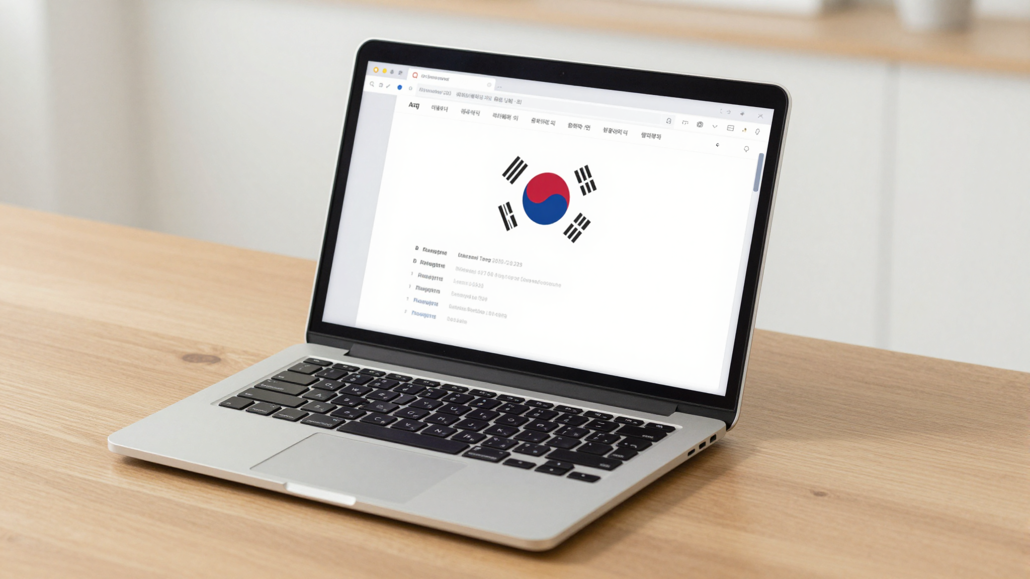 주민등록등본 인터넷 발급 노트북 화면에 주민등록등본 전자문서가 표시된 모습